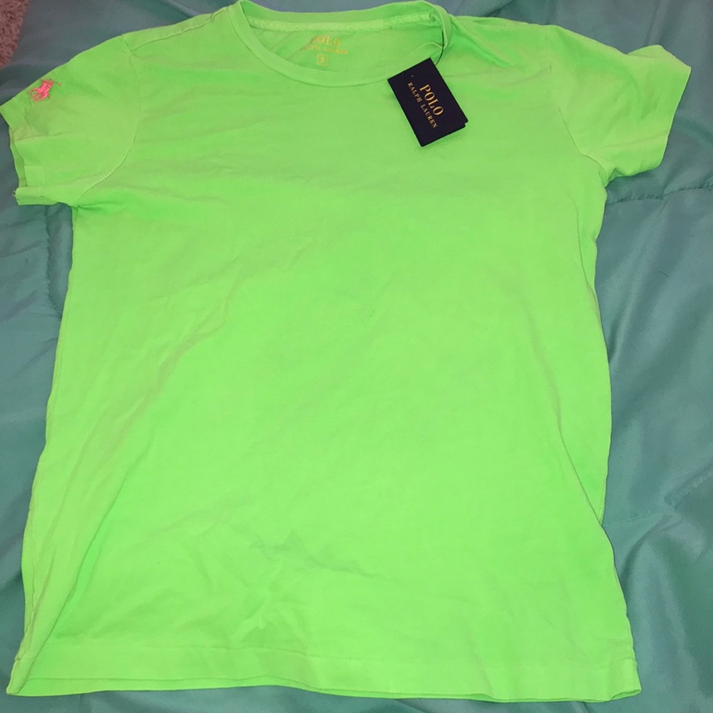 Neon Green Polo Tee NWT
